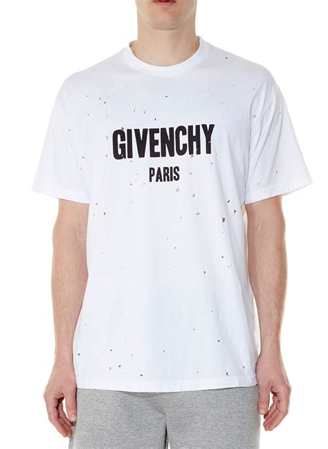 givenchy paris t shirt made in france|Givenchy t shirt with holes.